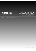 Yamaha RV-902 - Owners Manual 